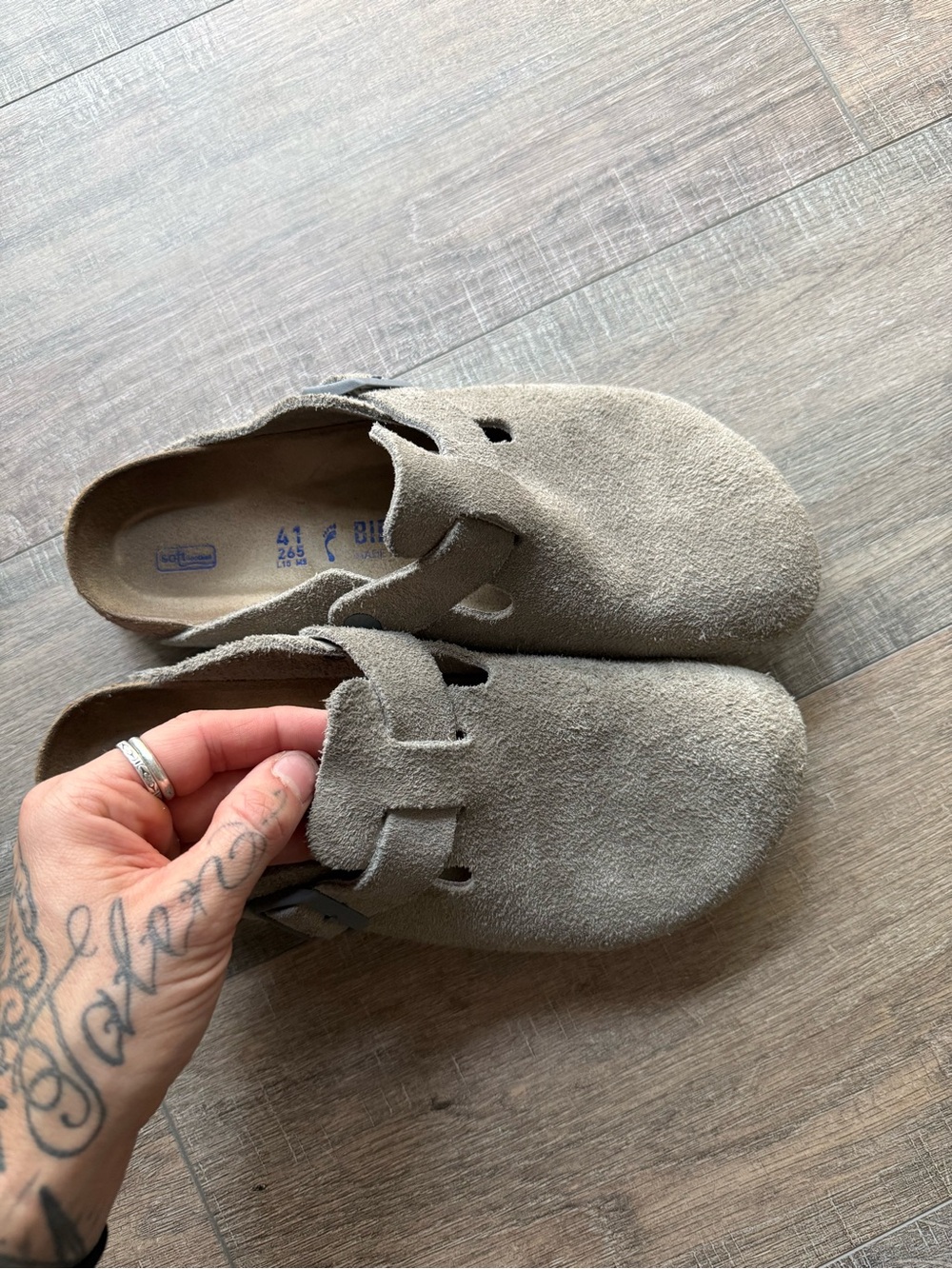Birkenstock Suede Leather Boston Clogs | Men’s 8 / Women’s 10